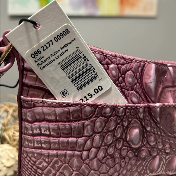 Brahmin Katie Crossbody Mulberry Potion Melbourne Leather Bag New with Tag - Picture 12 of 12